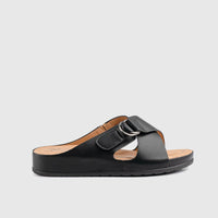 Soft Style Tanika Push In Sandal Black 01478 Sandals | familyshoecentre