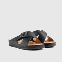 Soft Style Tanika Push In Sandal Black 01478 Sandals | familyshoecentre