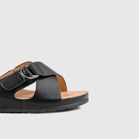 Soft Style Tanika Push In Sandal Black 01478 Sandals | familyshoecentre