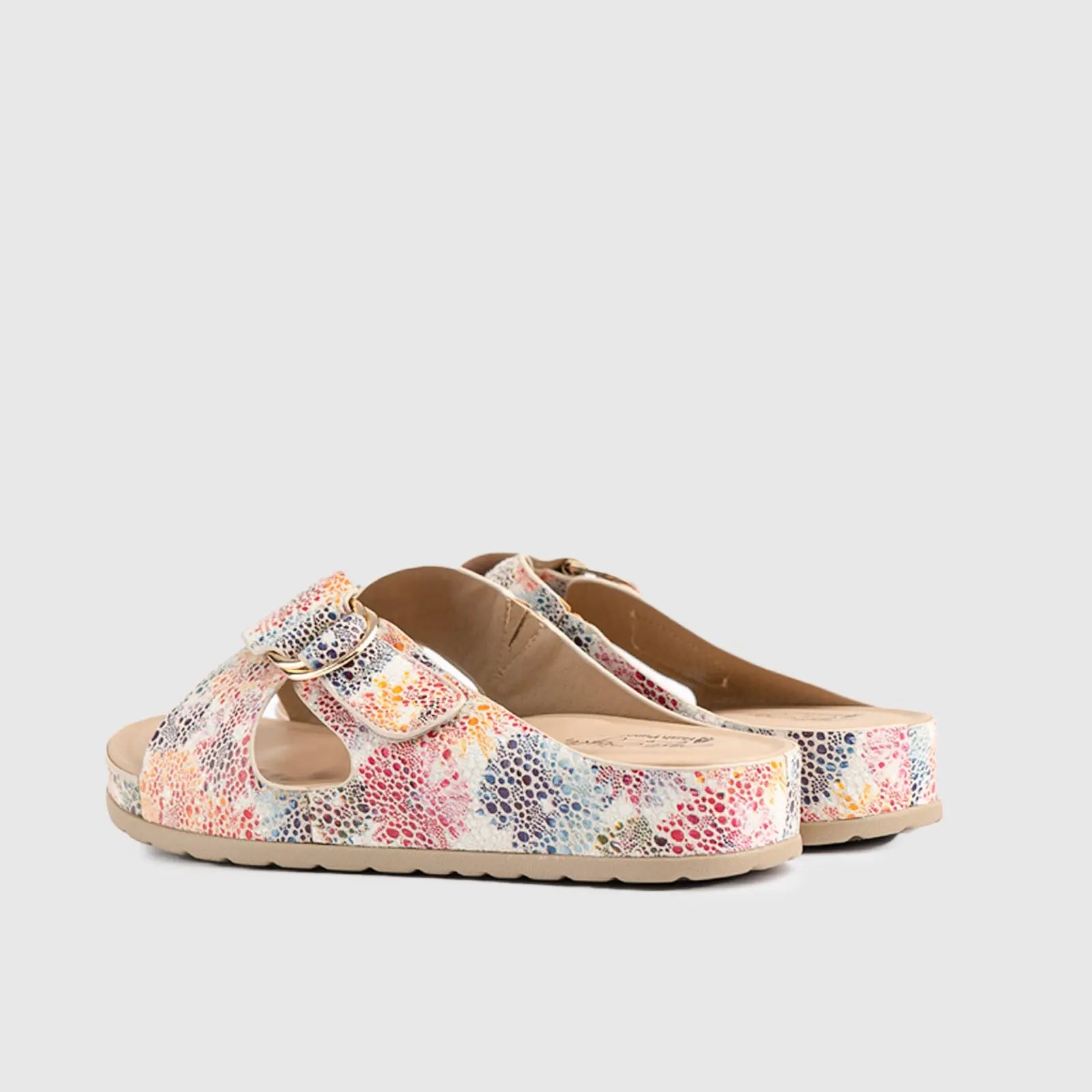 Soft Style Tanika Push In Sandal Multi 01479 Sandals | familyshoecentre