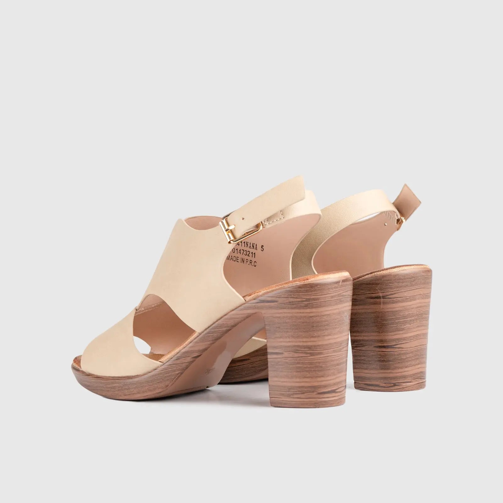 Soft Style Thana Block Heel Sandal Beige 01411 Sandals | familyshoecentre