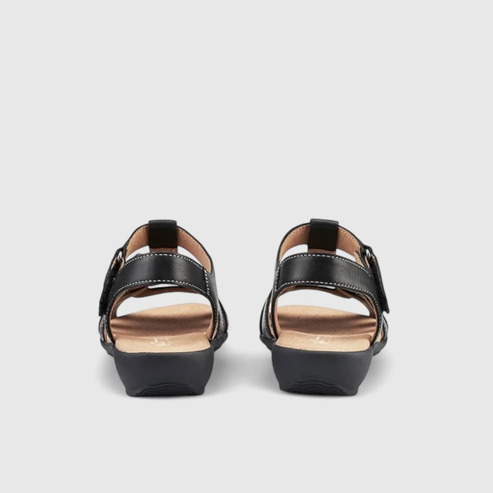 Solstice Comfort Leather Sandal Black Sandals | familyshoecentre
