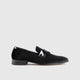 Statement Dress Loafers 1802 Black Velvet Loafers | familyshoecentre