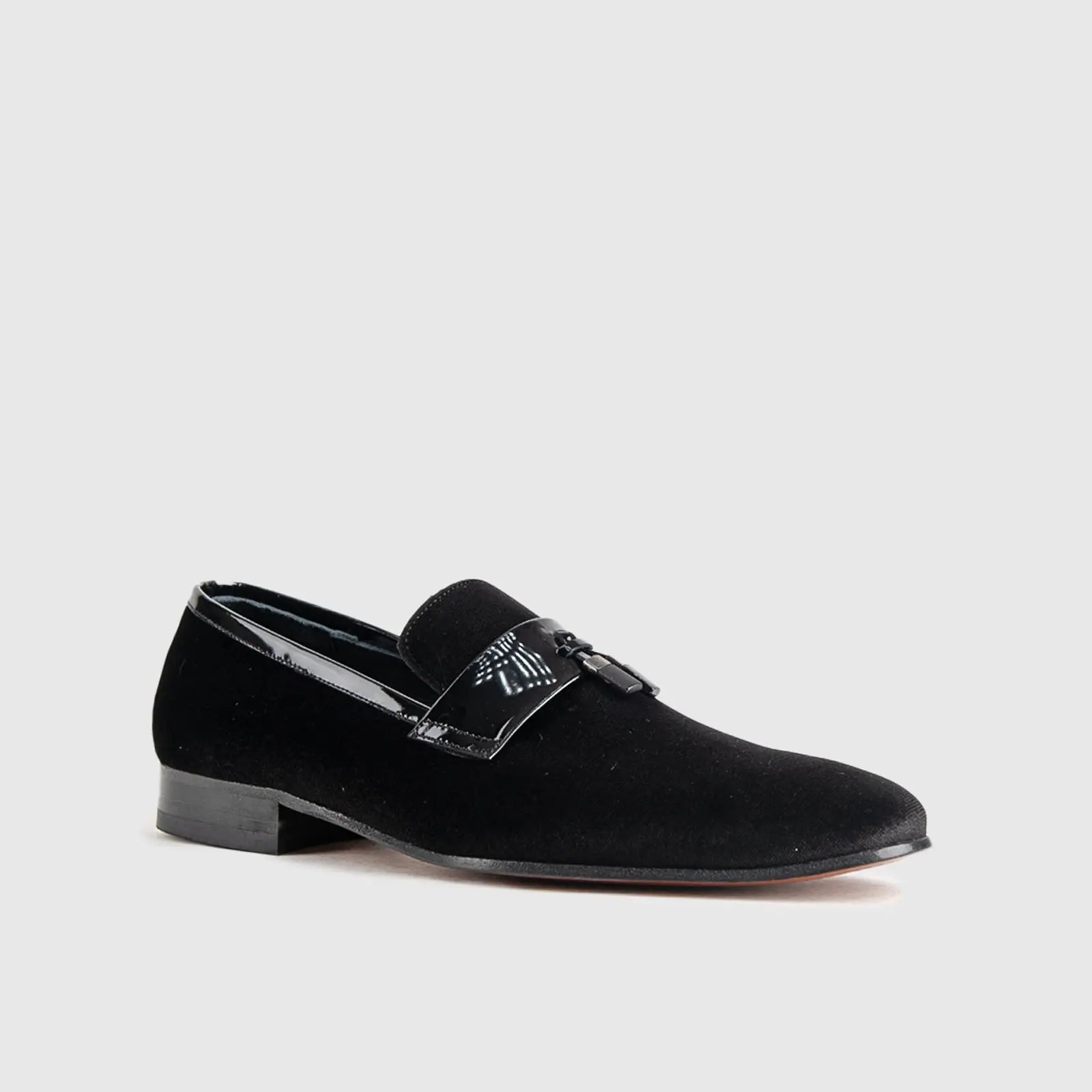 Statement Dress Loafers 1802 Black Velvet Loafers | familyshoecentre