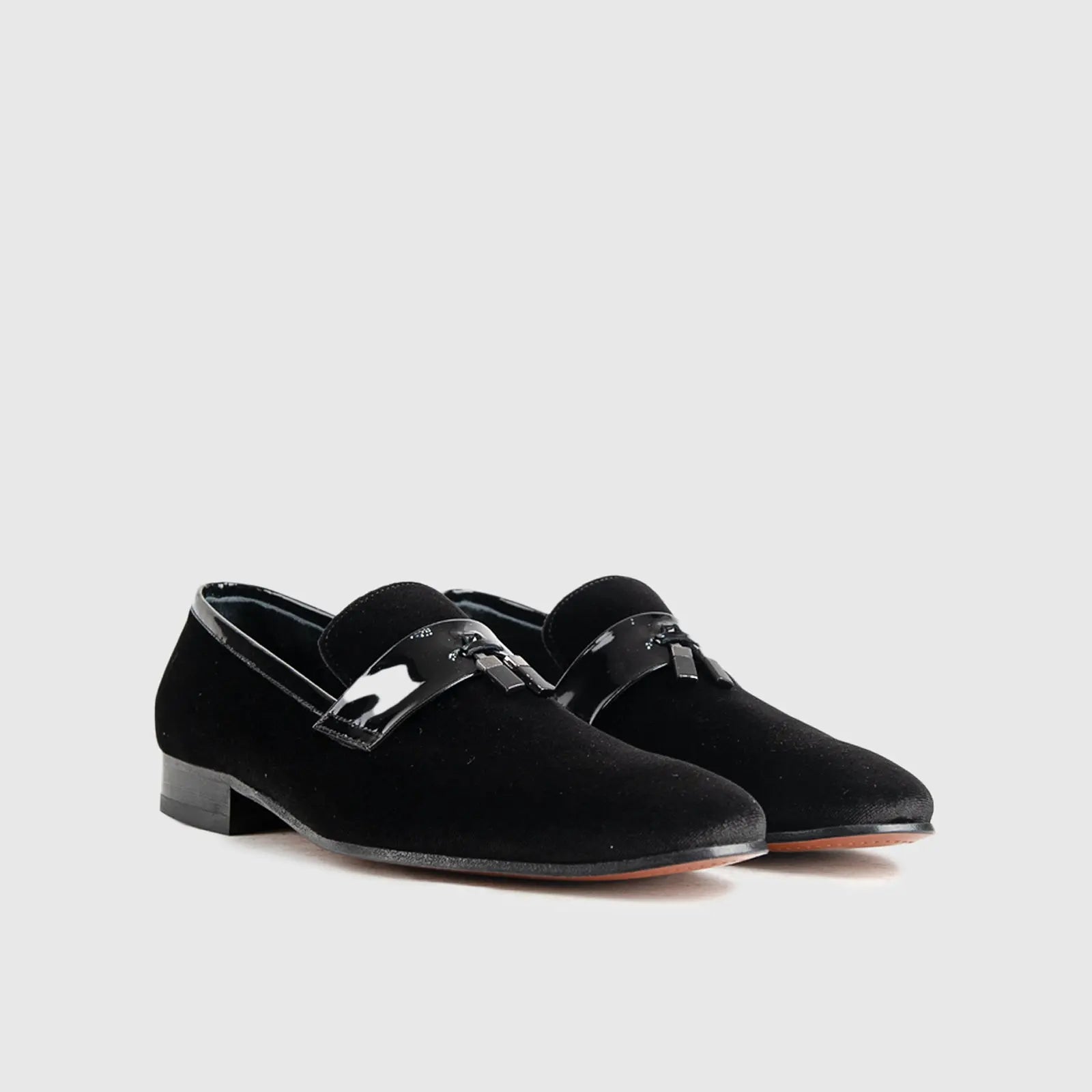 Statement Dress Loafers 1802 Black Velvet Loafers | familyshoecentre