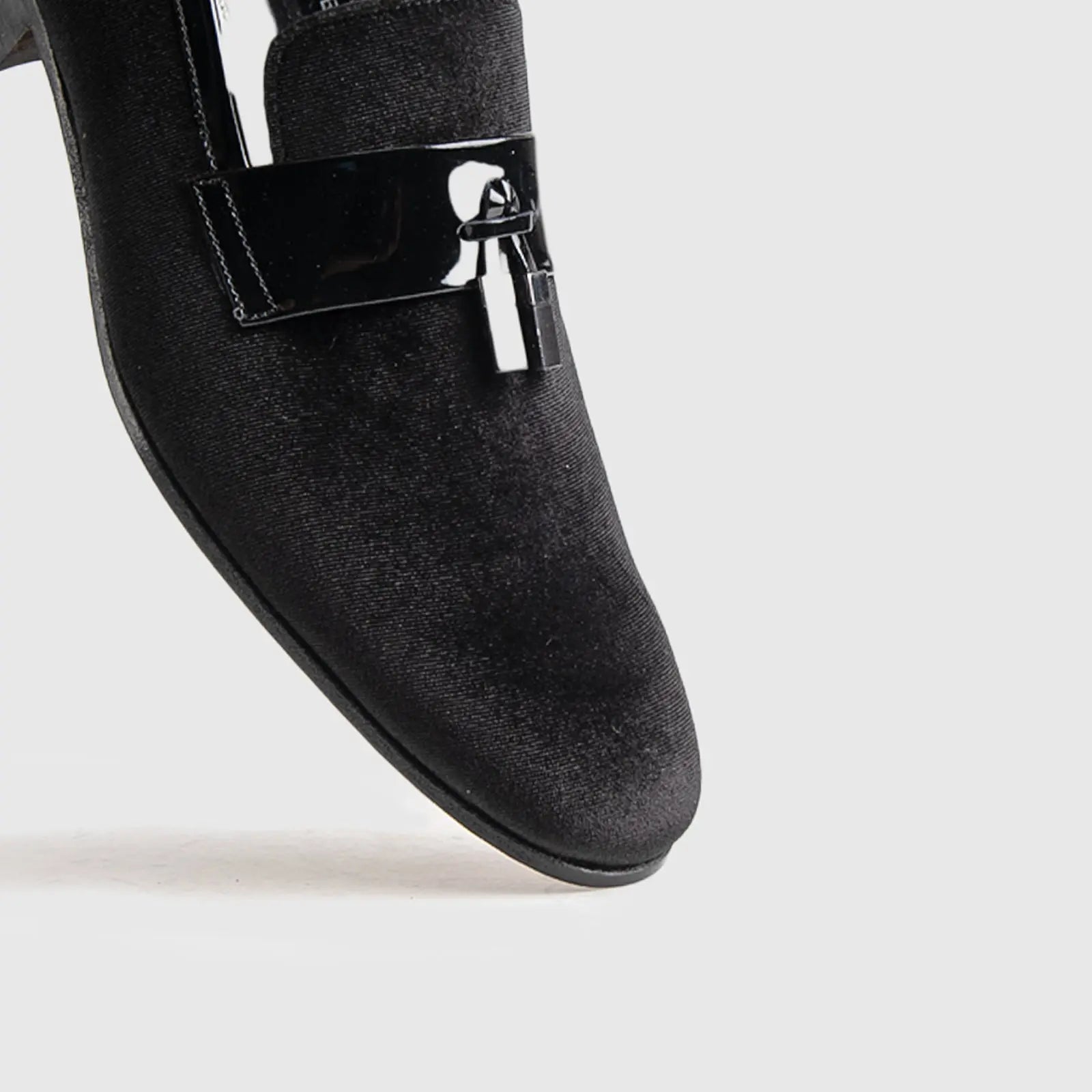 Statement Dress Loafers 1802 Black Velvet Loafers | familyshoecentre