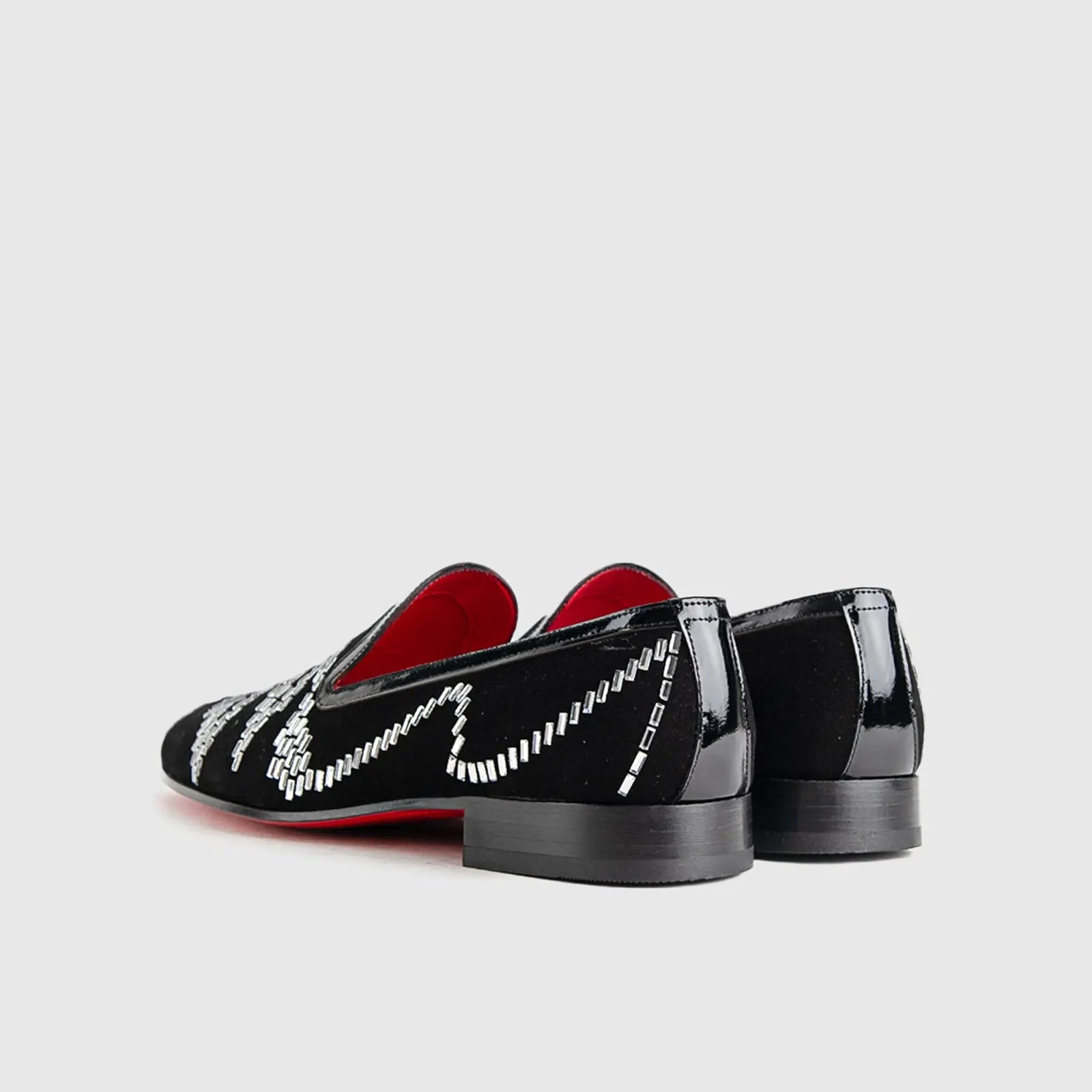 Statement Dress Loafers 1806 Black Suede Loafers | familyshoecentre