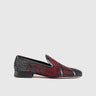 Statement Dress Loafers 3606 Black-Red Stones Loafers | familyshoecentre