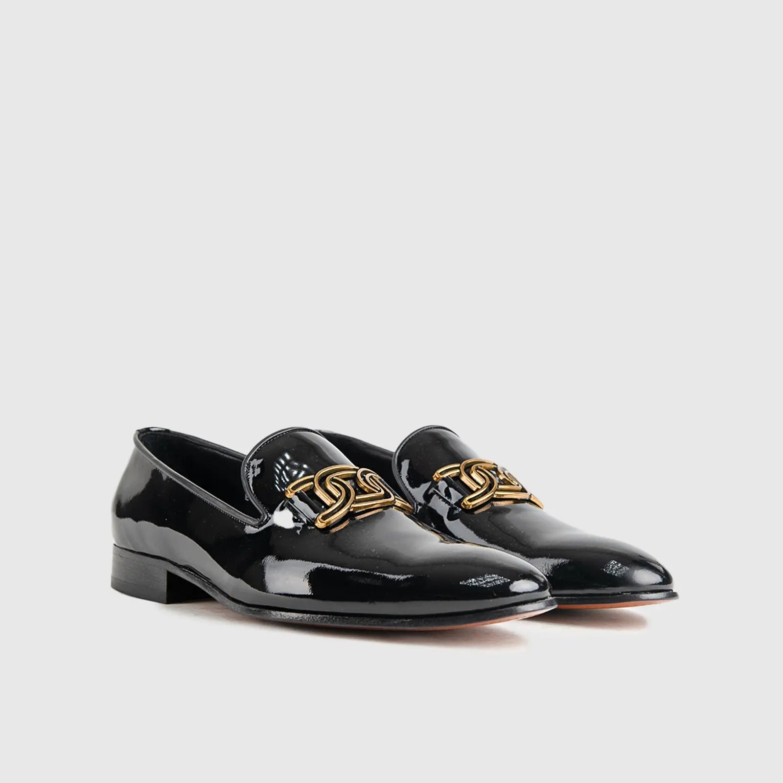 Statement Dress Loafers KZ-12 Black Patent Loafers | familyshoecentre