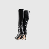 Statement High Heel Long Boot Black Car_037 Boots | familyshoecentre
