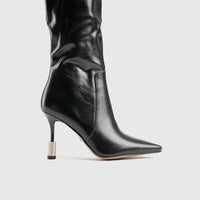 Statement High Heel Long Boot Black Car_037 Boots | familyshoecentre