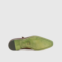 Single Monk Dress Shoe Brown/Tan 18286 Oxfords | familyshoecentre