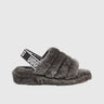 Ugg Fluff Yeah Slide Natural Charcoal 1095119 Slides | familyshoecentre