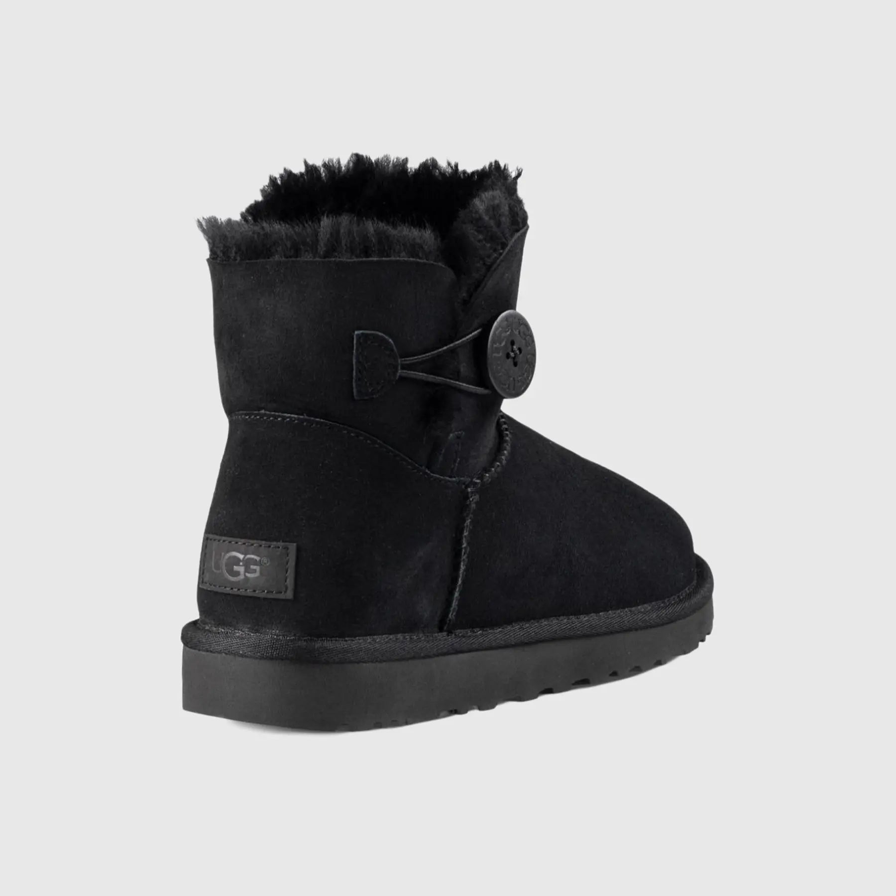 Ugg Mini Bailey Button 2 Black 1016422 Boots | familyshoecentre