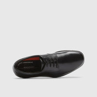 Rockport Charles Road Plain Toe Lace Up Comfort Shoe Black Oxfords | familyshoecentre