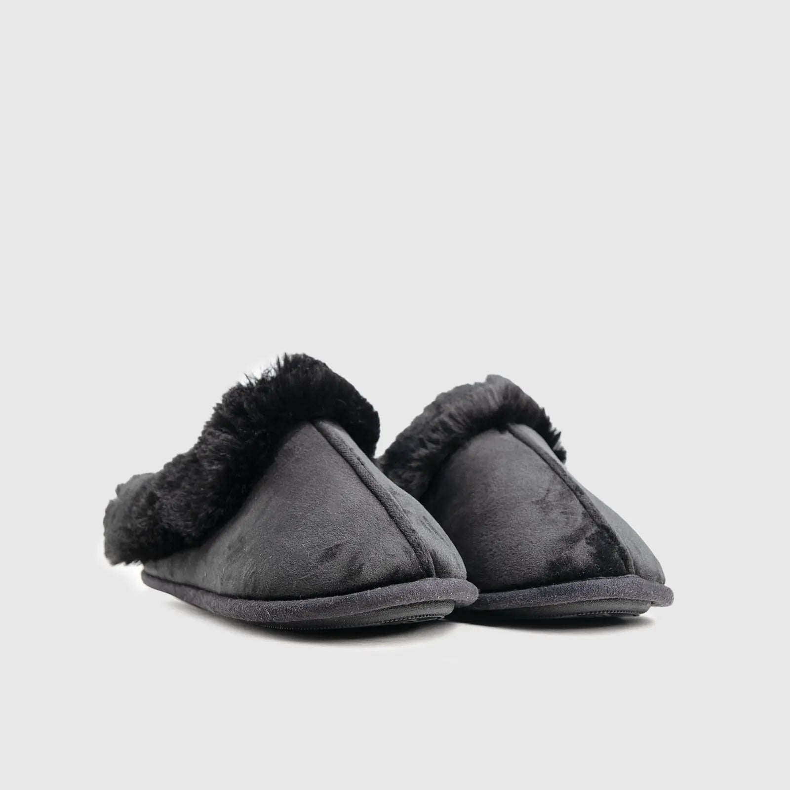 Virginia Slippers Black 01209 Slides | familyshoecentre