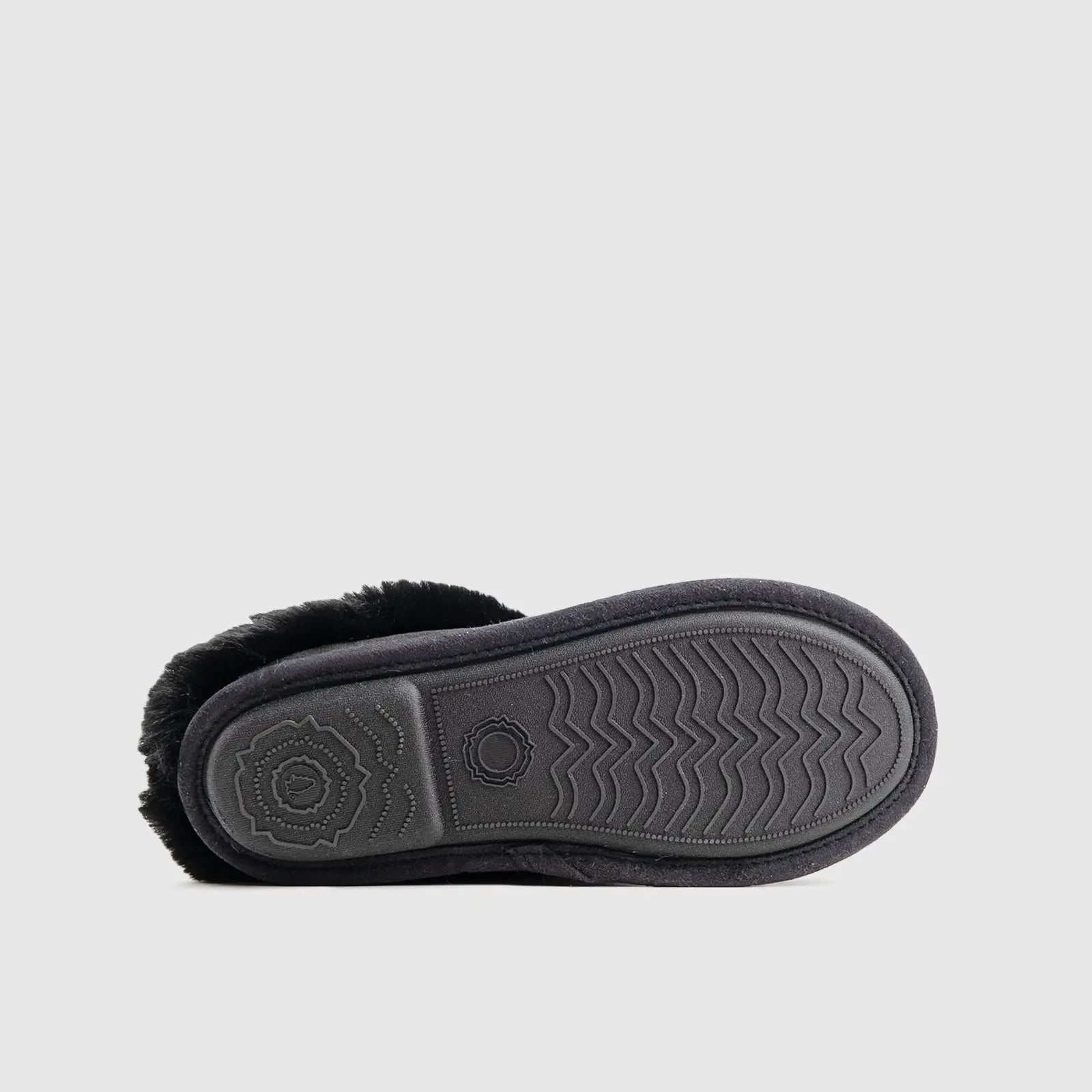 Virginia Slippers Black 01209 Slides | familyshoecentre