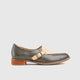 Leather Oxfords Grey/White HA007 Oxfords | familyshoecentre