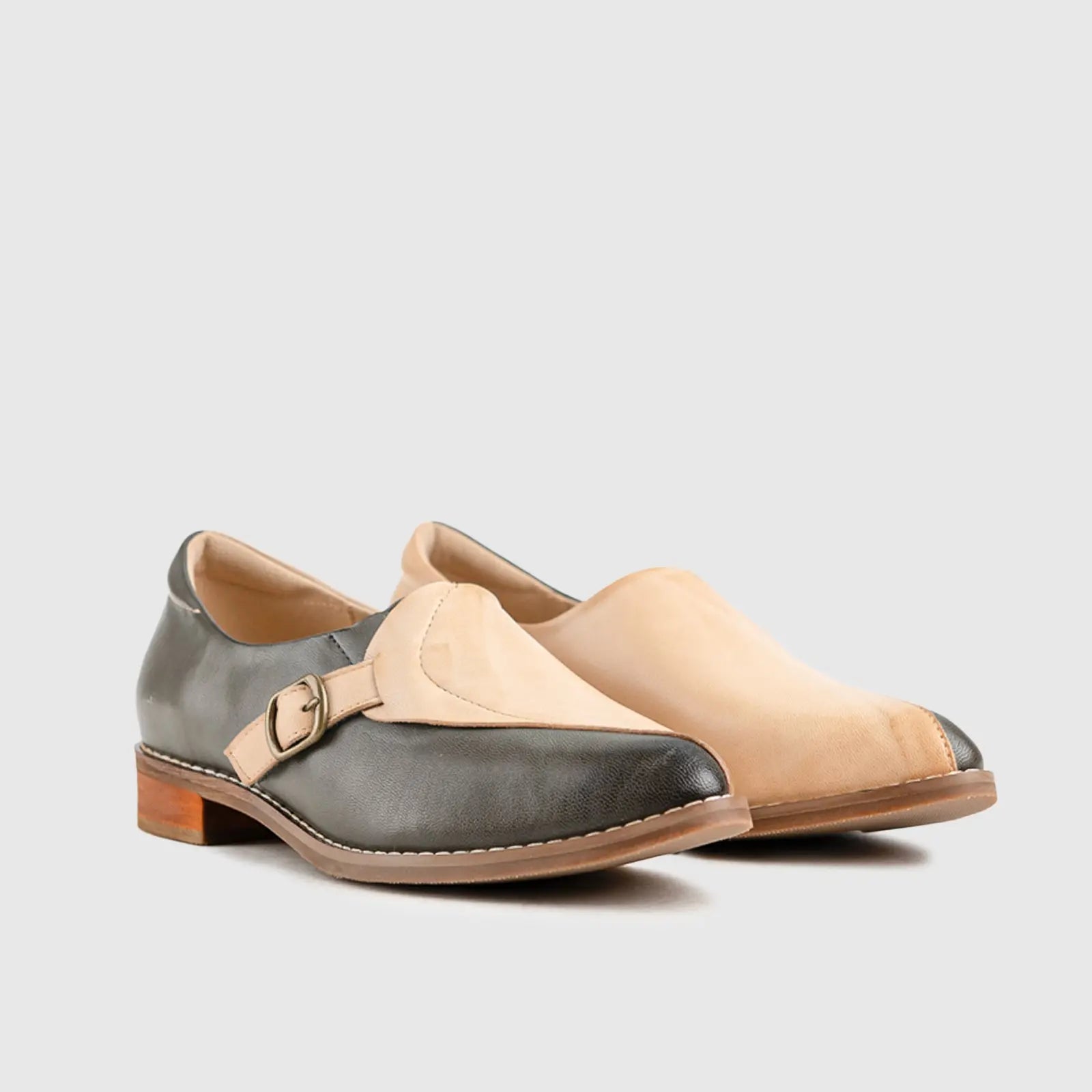 Leather Oxfords Grey/White HA007 Oxfords | familyshoecentre