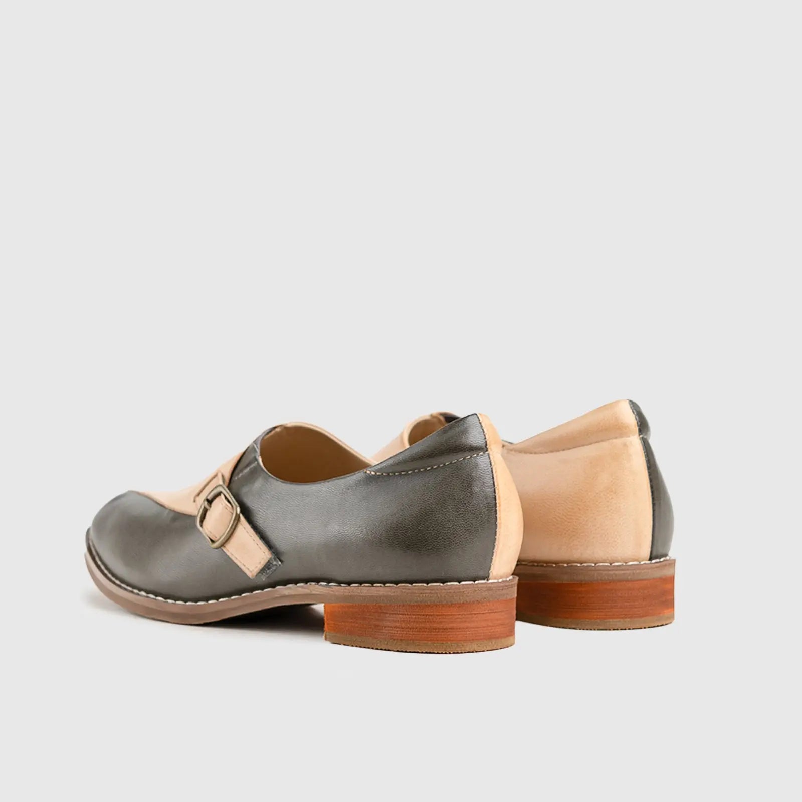 Leather Oxfords Grey/White HA007 Oxfords | familyshoecentre