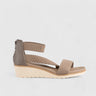 Willows Comfort Wedge Sandal Beige 01370 Wedges | familyshoecentre