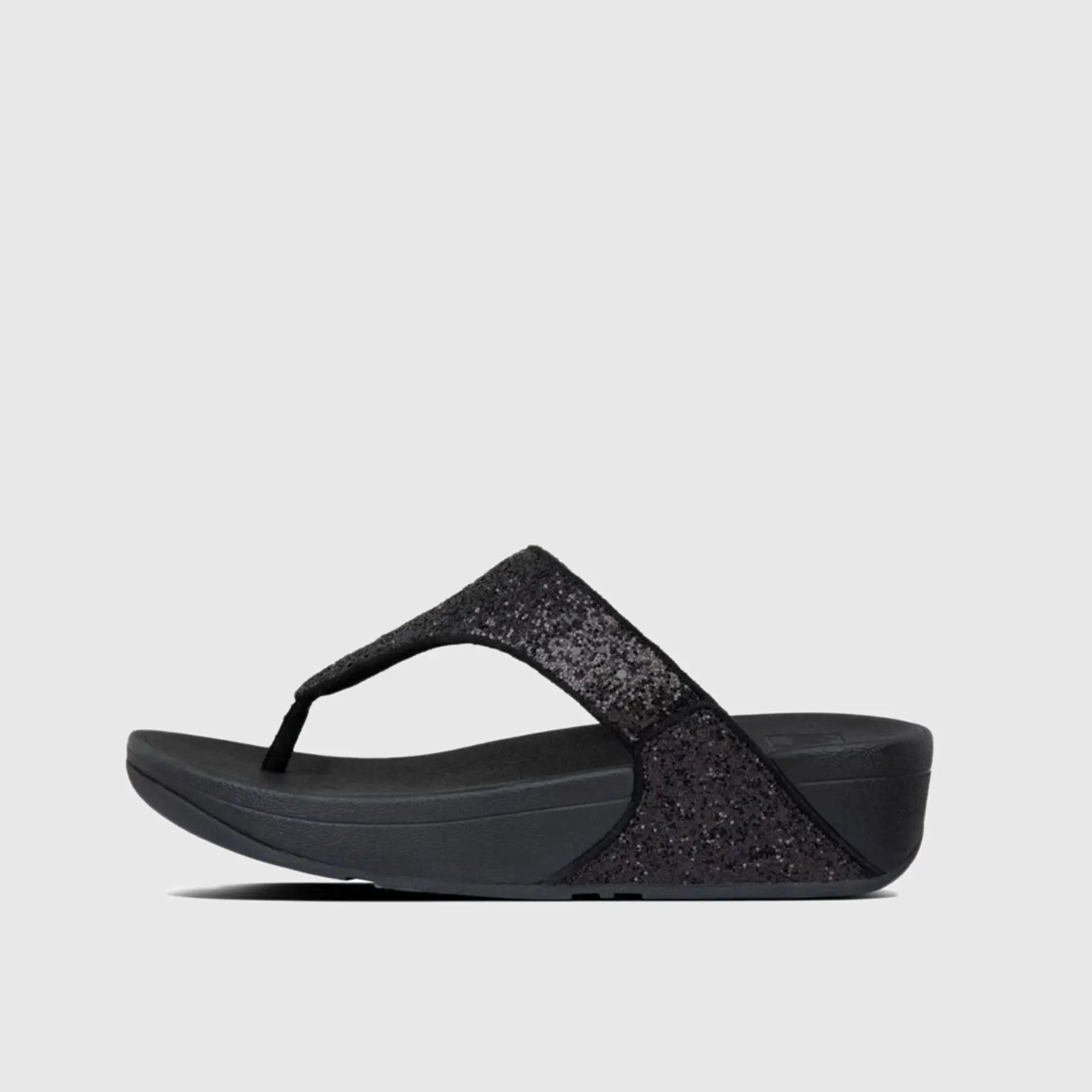 Lulu Glitter Black Comfort Sandals - X03-339 Sandals | familyshoecentre