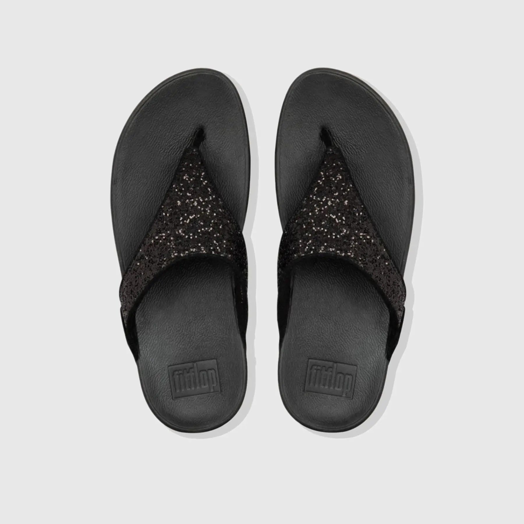 Lulu Glitter Black Comfort Sandals - X03-339 Sandals | familyshoecentre