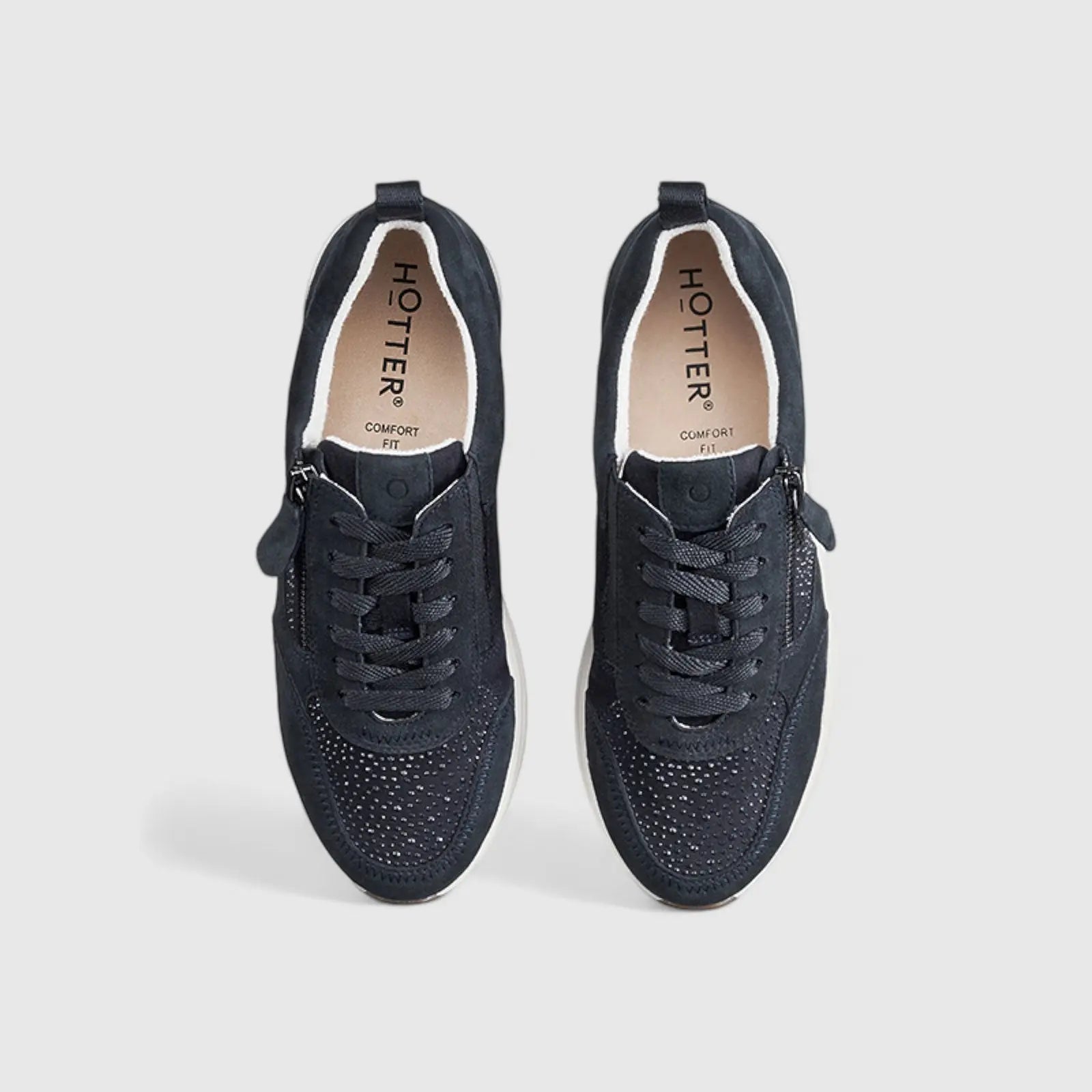 Zodiac Comfort Wedge Sneakers Navy Sneakers | familyshoecentre