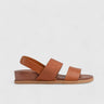 Zura Strap Comfort Sandal Tan 01373 LADIES FLATS | familyshoecentre