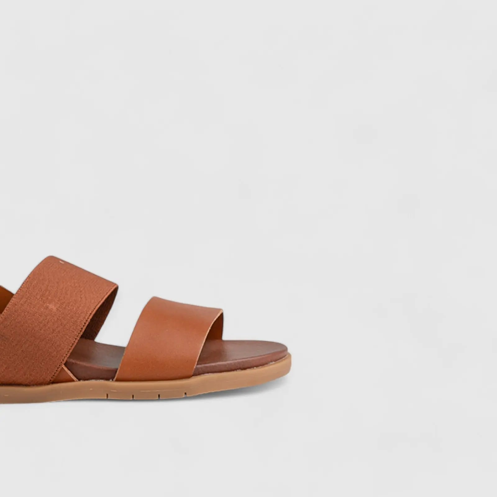 Zura Strap Comfort Sandal Tan 01373 LADIES FLATS | familyshoecentre