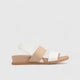 Zura Strap Comfort Sandal White 01373 LADIES FLATS | familyshoecentre