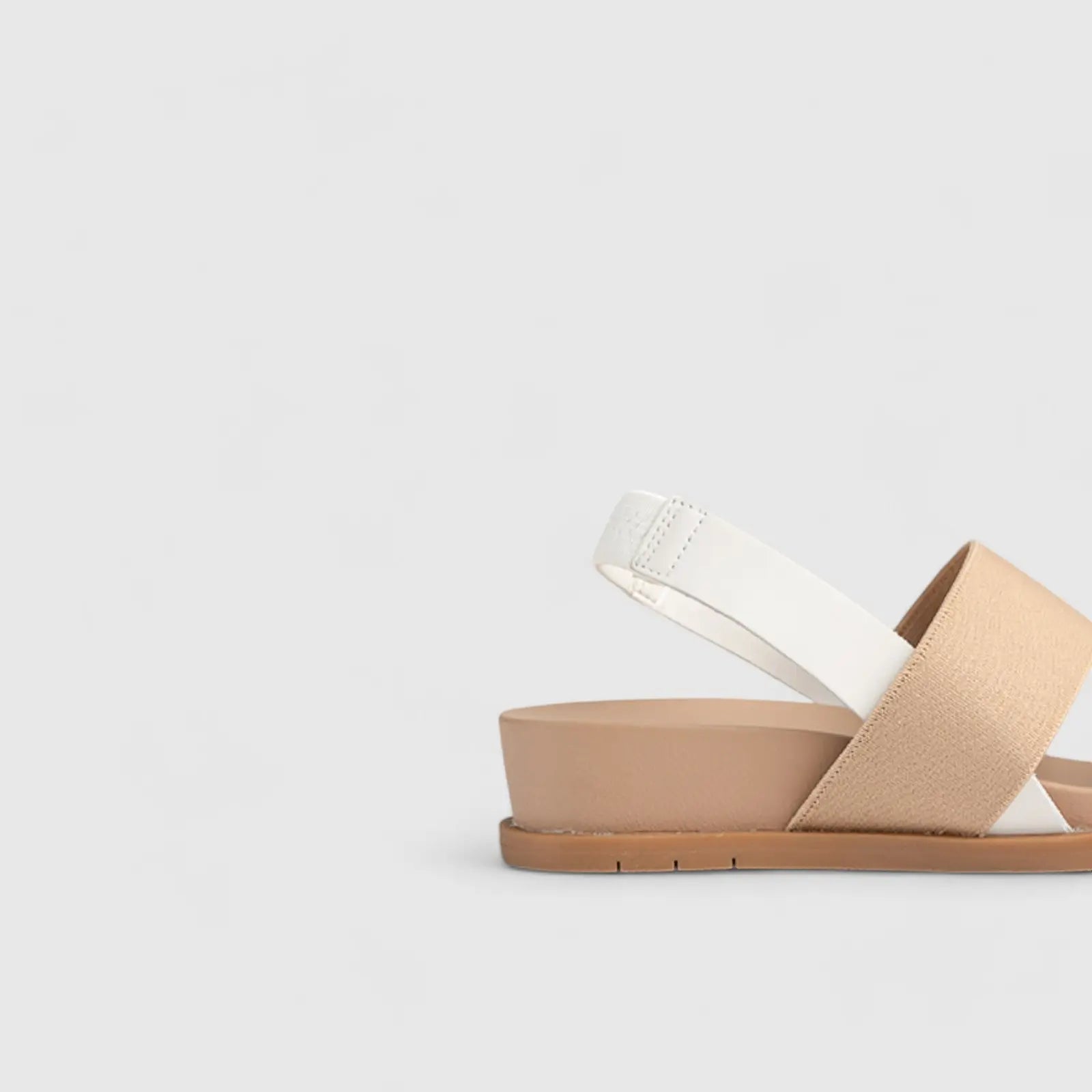 Zura Strap Comfort Sandal White 01373 LADIES FLATS | familyshoecentre
