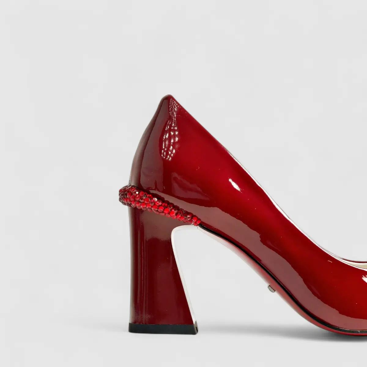 Bulbul Leather Heel Shoe Burgandy LAR6034 Heels | familyshoecentre