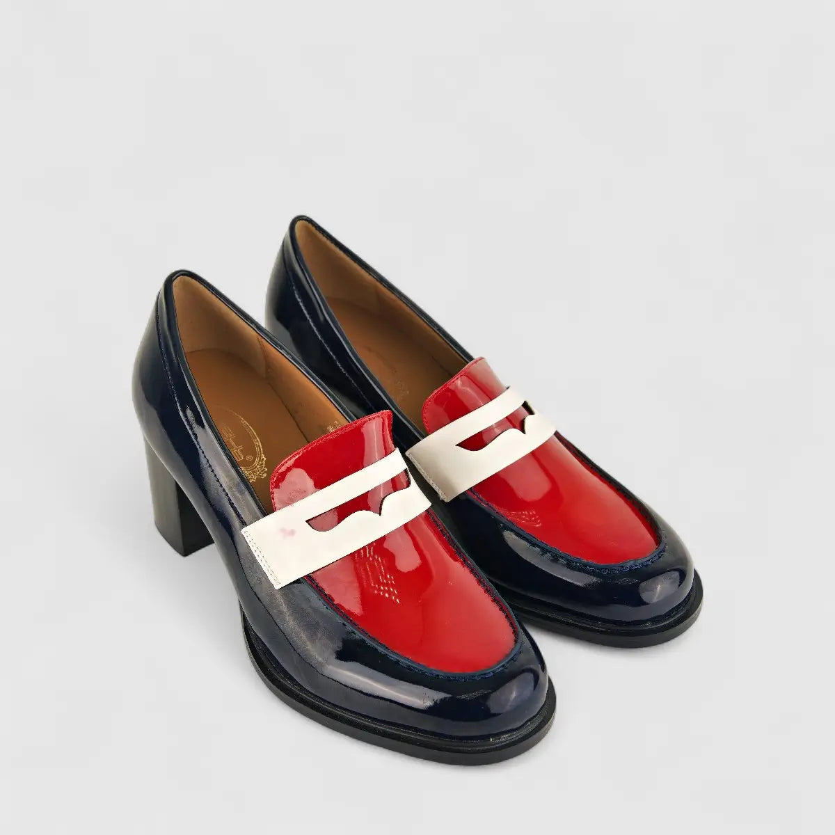 Bulbul Ladies Loafer CAR-020 Navy/Red/White