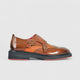 Formales Men's Leather Chunky Sole Double Monk 2477 Tan FC111