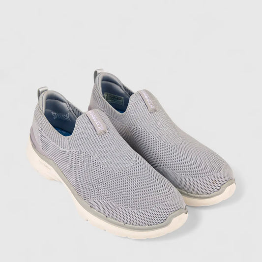 Skechers Ladies Comfort Slip on Go Walk 6 124530 Light Grey SW67
