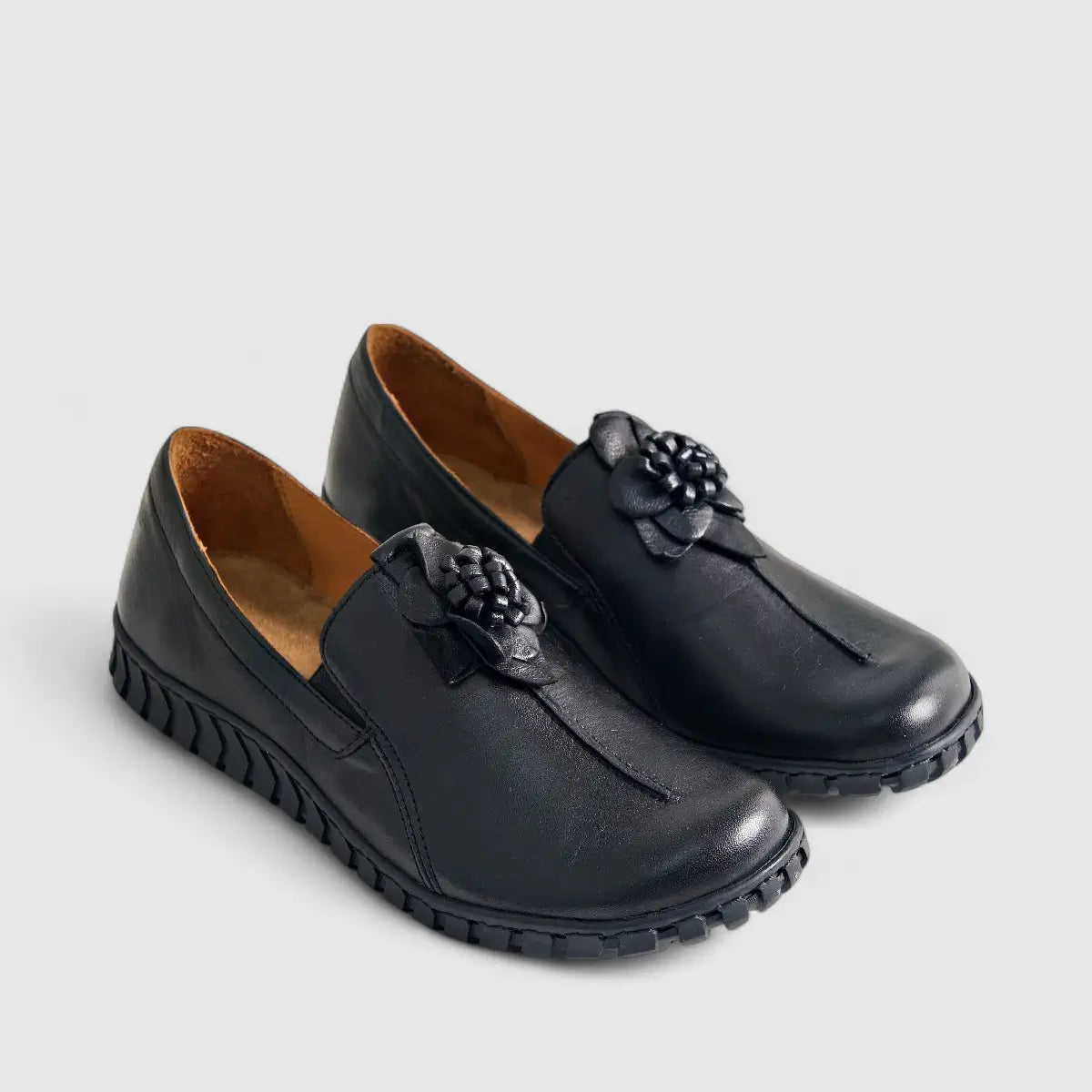Karyoka Comfort Leather Casual 3060 Black Oxfords | familyshoecentre