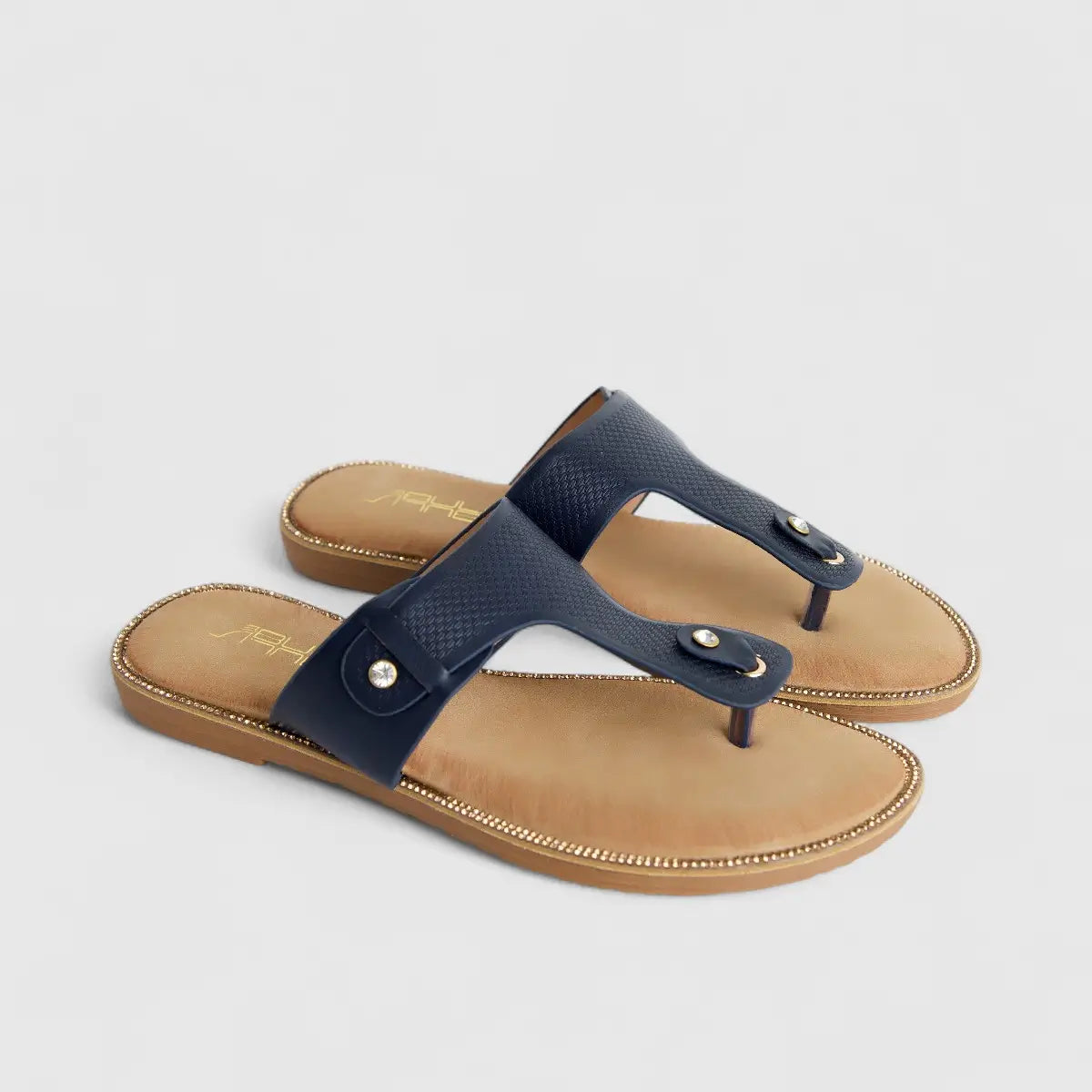 Bulbul Ladies Comfort Sandal Navy HAR057