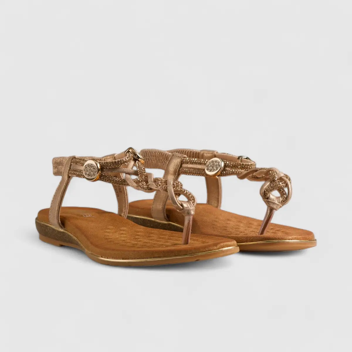 Bulbul Flat Bling Thong Sandal Beige HAR011