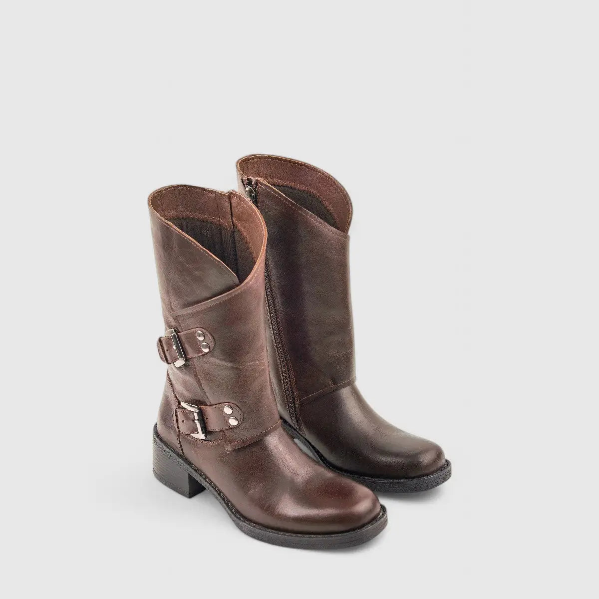 Sofia Mare Leather Boot Brown 11782 Boots | familyshoecentre