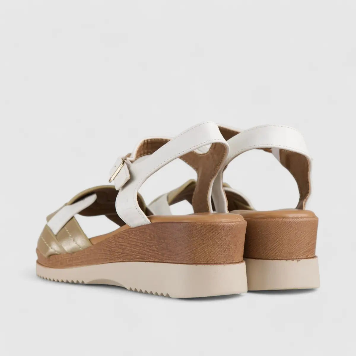 PC Comfort Wedge Sandal White 10576