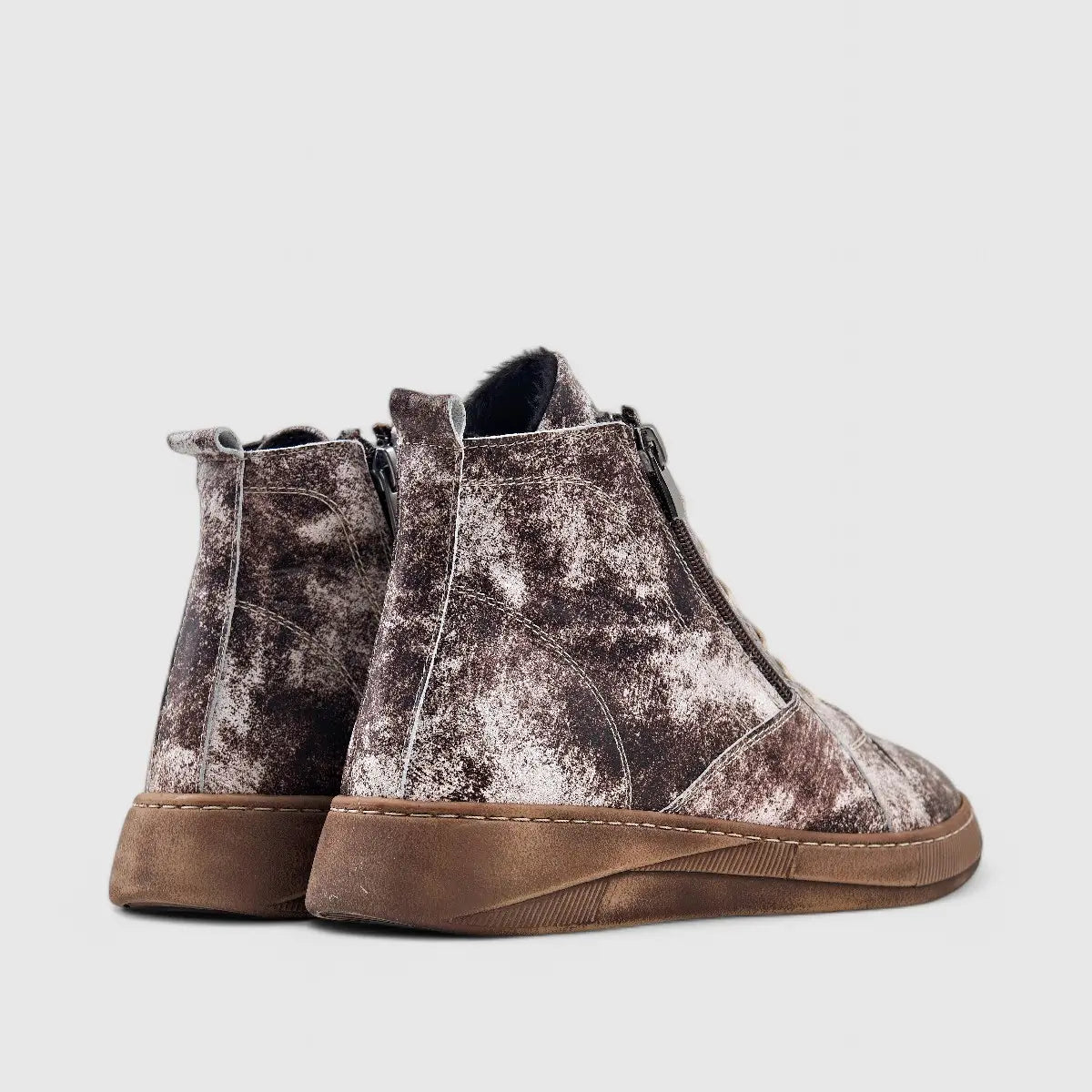 Dimato Leather Casual Boot Olive Brown Multi 003.1803 Boots | familyshoecentre