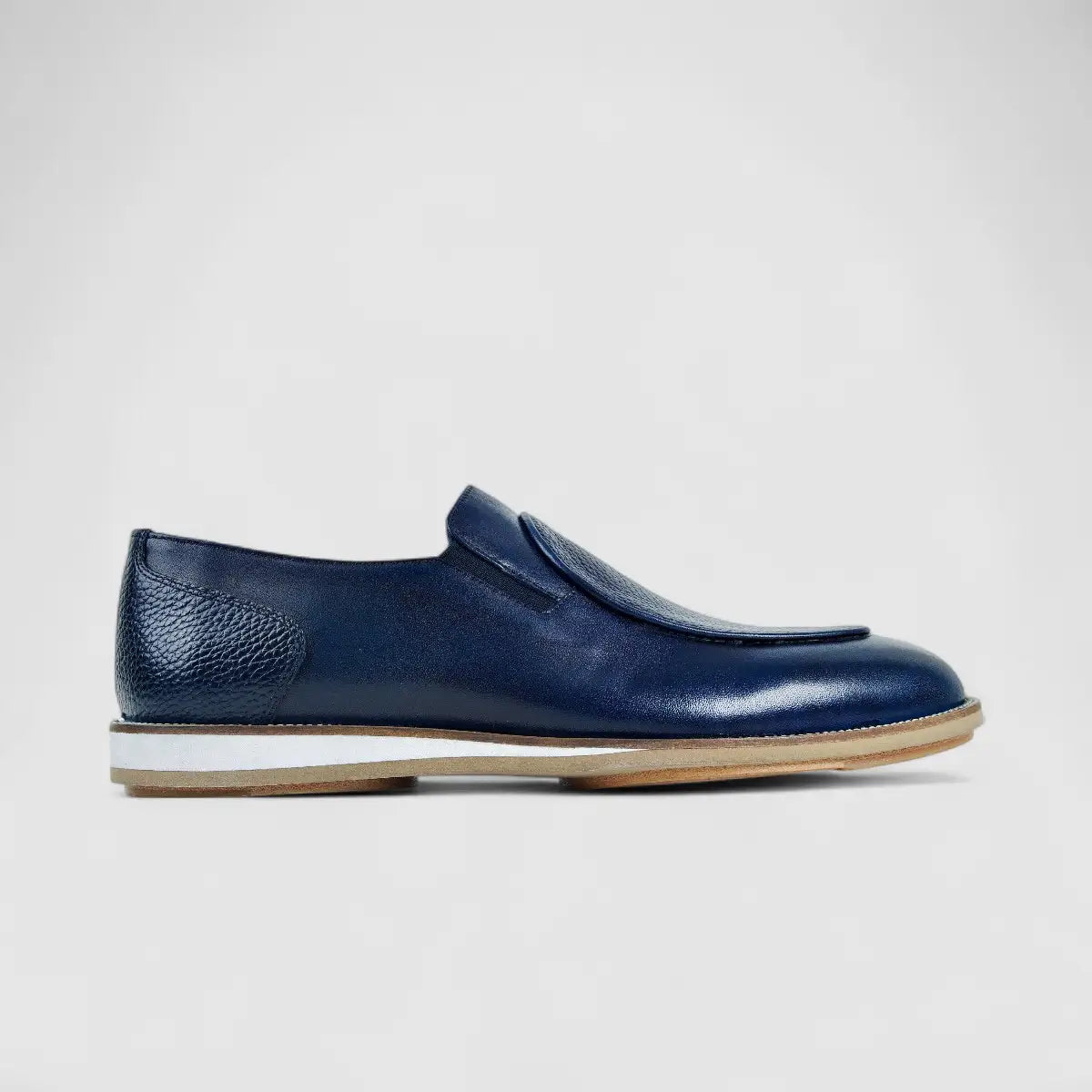 Bulletti Leather Slip On Navy 24-433 BC2 Oxfords | familyshoecentre