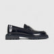 Formales Men's Leather Chunky Sole Slip On Black 0477 FC118