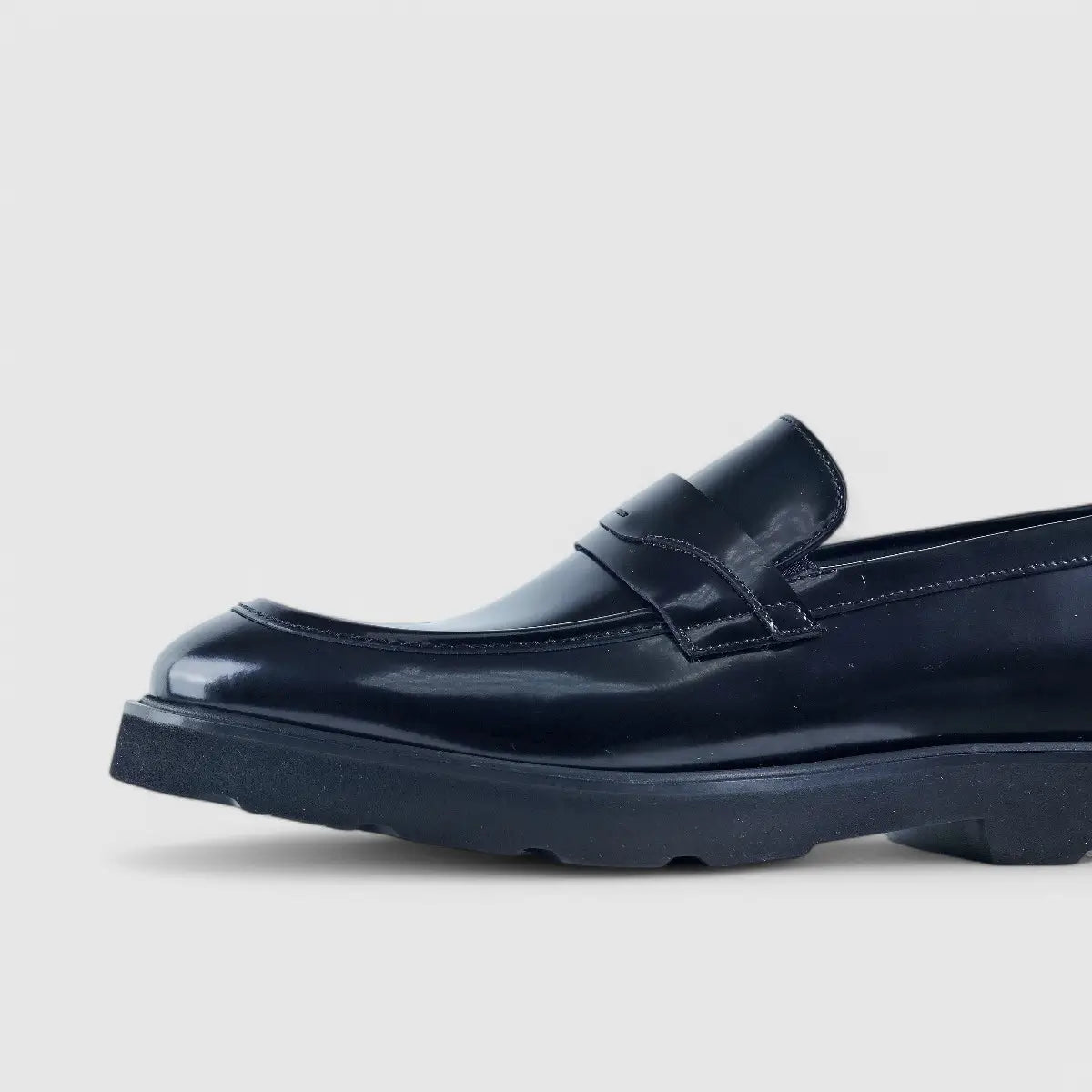 Enrico Cavalli Chunky Sole Dress Loafers 6975 Black Loafers | familyshoecentre