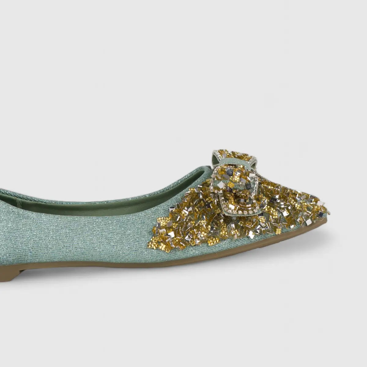 Bulbul Bling Pump Green HAR020 Pumps | familyshoecentre