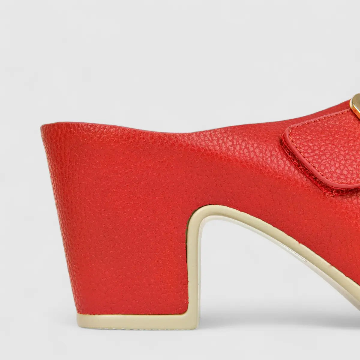 Hush Puppies Soft Style Ladies Block Heel Sandal Caden SSL01490 Red SS302