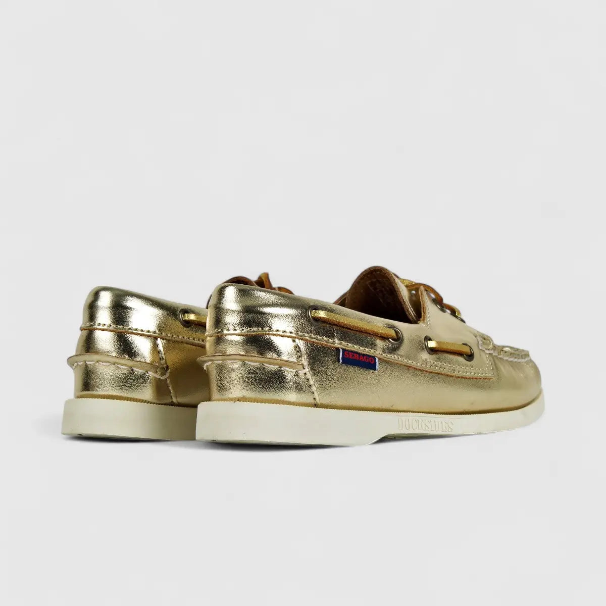 Sebago Ladies Docksides Portland Met 989 Gold SD2