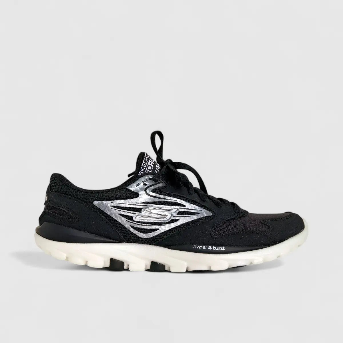 Skechers Men's Comfort Sneaker Go Run Og Hyper 220229 Black Silver SM106