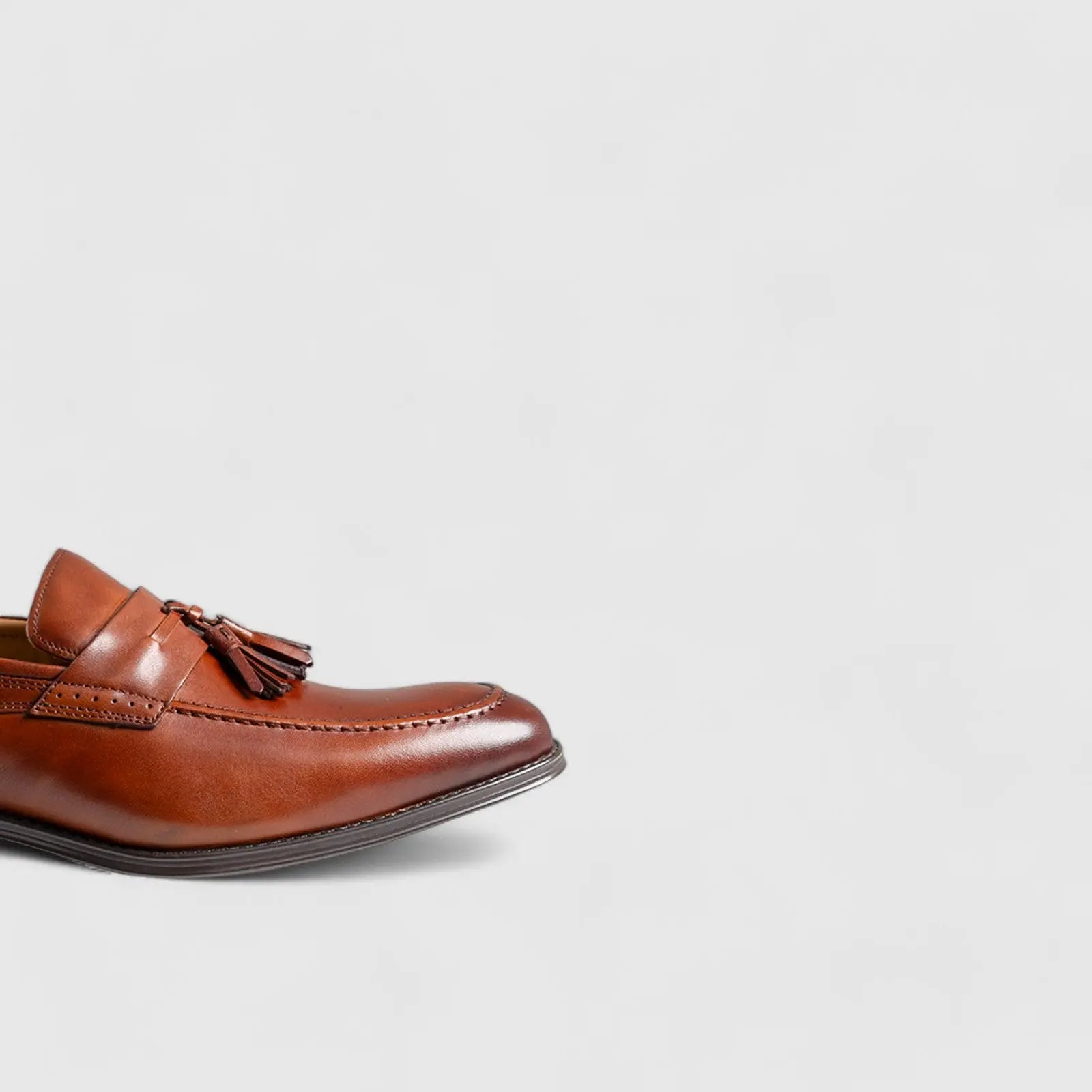 Amelio Tassel Slip On Tan Loafers | familyshoecentre